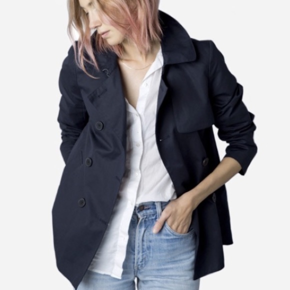 Everlane Jackets & Blazers - Everlane Swing Trench Coat in Navy XS